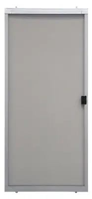 Sliding Patio Screen Door, Steel, White, Adjustable Height, 30-In. Wide