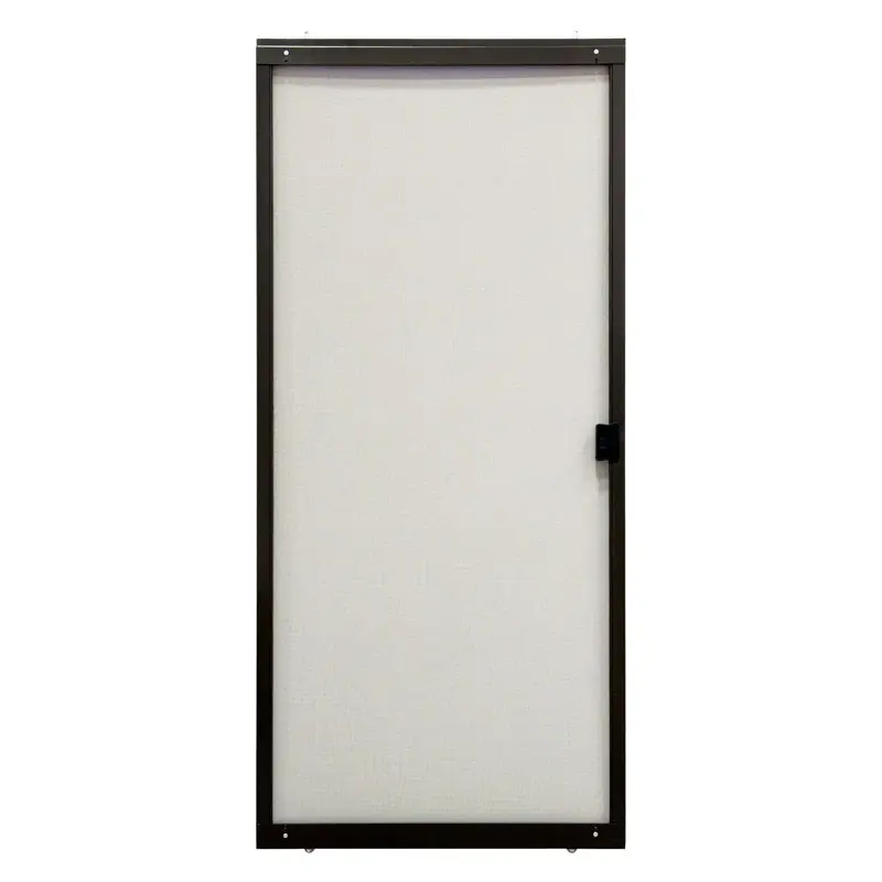 Breezeway Sliding Patio Screen Door, Bronze Steel, Adjustable Height, 48-In. Wide