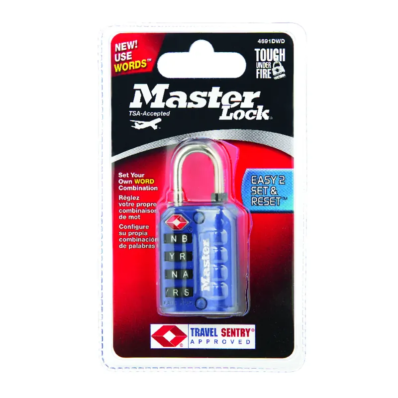 Master Lock 1-5/32 In. H X 1 3/8 In. W Steel 4-Dial Combination Luggage Lock