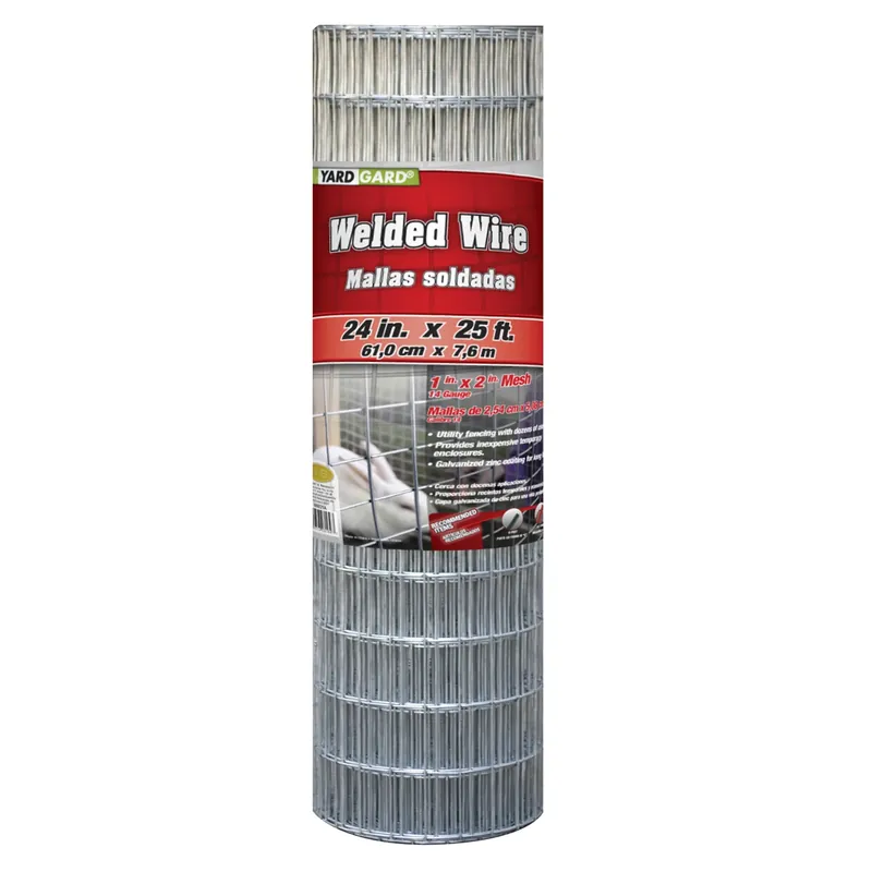 Galvanized Welded Wire Fence, 2 X 1-In. Mesh, 24-In. X 25-Ft.