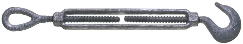 Galvanized Steel Turnbuckle 1/2 In. X 9 In. 1500 Lb. Capacity