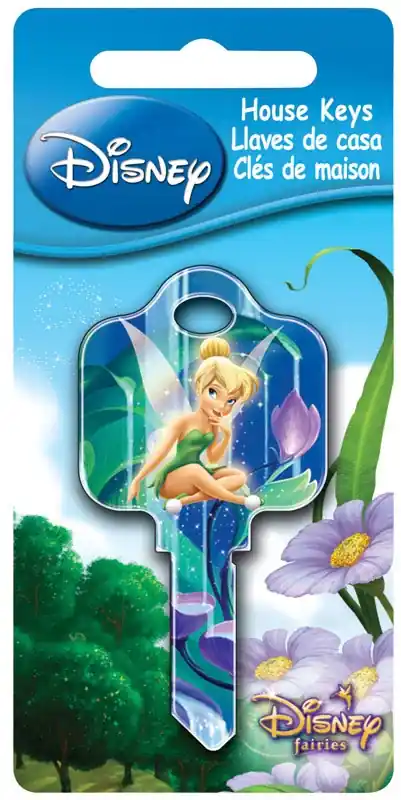 HILLMAN Disney Fairy House Key Blank 66/97 Single For Kwikset And Titan Locks Multicolored