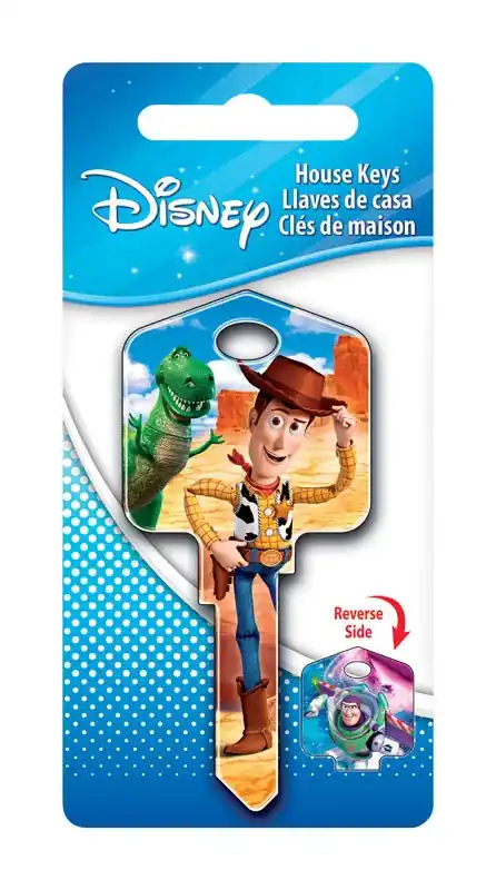 HILLMAN Disney Buzz/Woody House Key Blank 66/97 Single For Kwikset And Titan Locks Multicolored