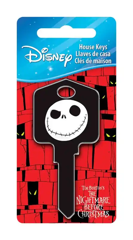 HILLMAN Disney Skeleton House Key Blank 66/97 Single For Kwikset And Titan Locks Black