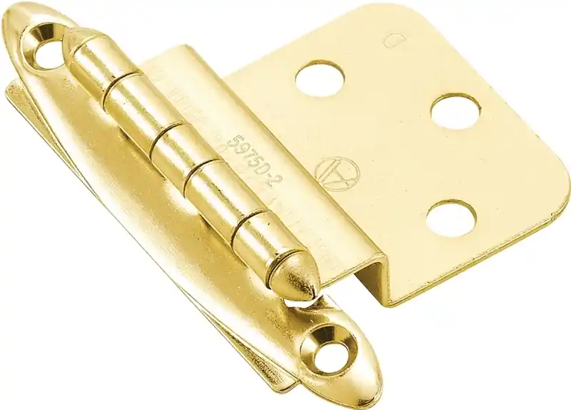 Amerock 2-Pack 3/8-in Polished Gold Flush Cabinet Hinge