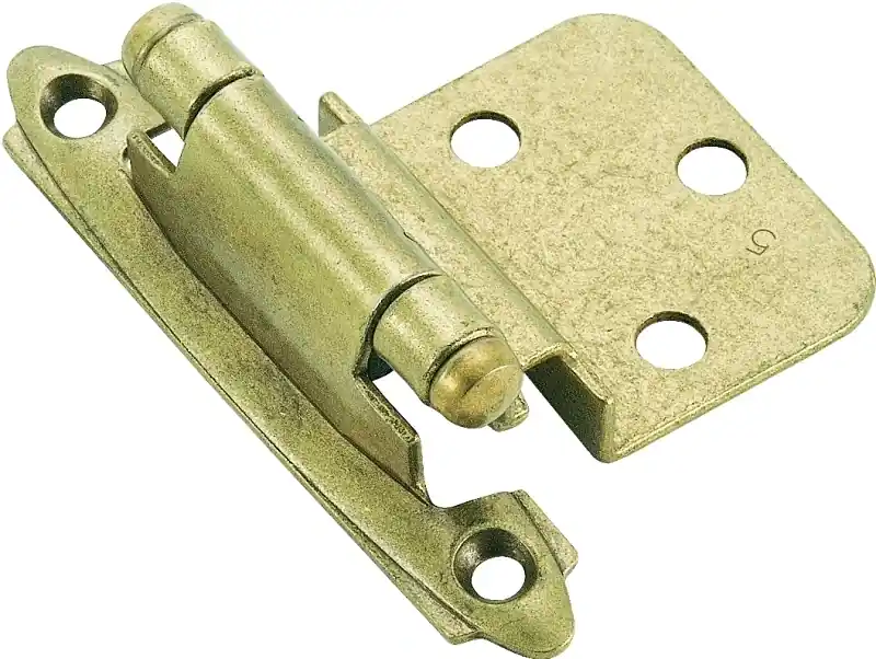 Amerock Burnished Brass 3/8 In. Self-Closing Inset Hinge, (2-Pack)