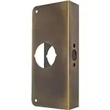2004-pbv Polished Brass Door Reinforcer 9 Inch Lock Installation