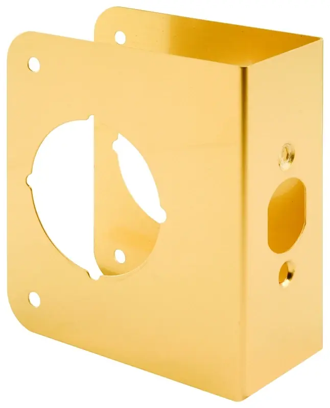 Prime-line U 9558 Brass Lock And Door Reinforcer For 1-3/4 Inch Thick Doors