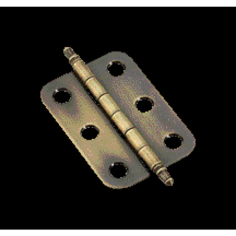 Amerock 1-3/8 In. W X 2-11/16 In. L Antique Brass Steel Decorative Hinge 2 Pk