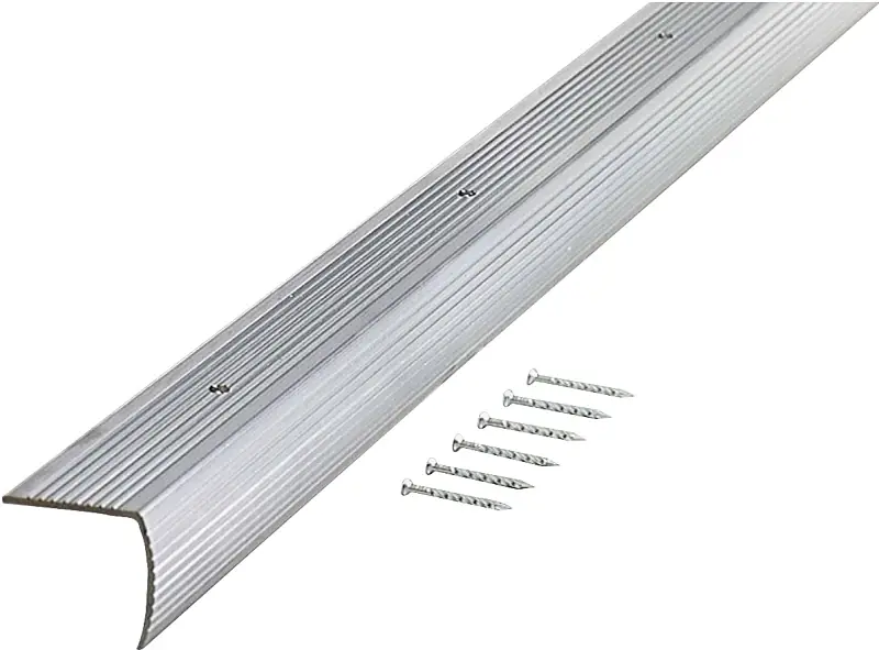Satin Silver 1-1/8 In. W X 36 In. L Aluminum Stairnose Edge