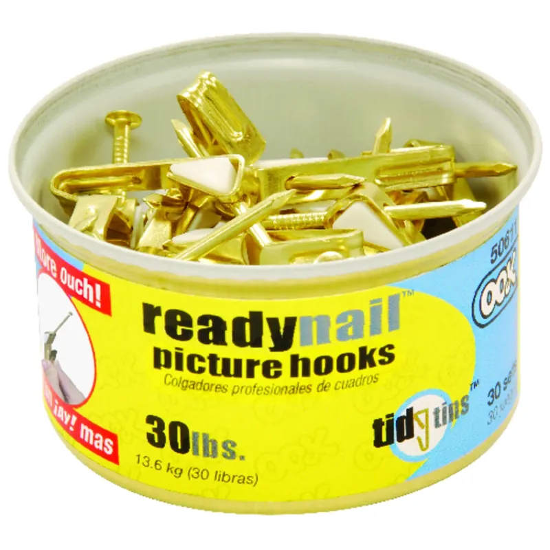 OOK Brass-Plated Standard Picture Hook 30 Lb 25 Pk