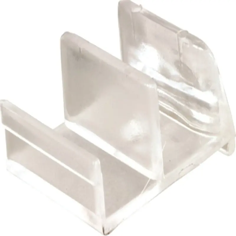 Prime-Line 5.4 In. H X 9/16 In. W Clear Frameless Shower Door Bottom Guide