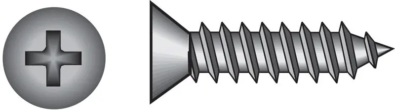 HILLMAN No. 12 Ga. X 1-1/4 In. L Phillips Flat Head Sheet Metal Screws 100 Pk