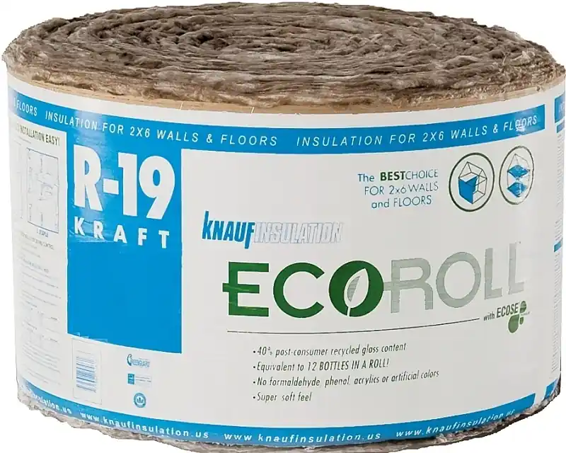 Knauf R-19 Kraft Faced Fiberglass Insulation Roll 15 In. X 39 Ft.