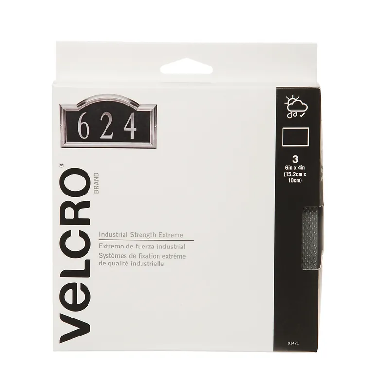 VELCRO Brand Extreme Outdoor Small Nylon Hook And Loop Fastener 4 In. L 3 Pk