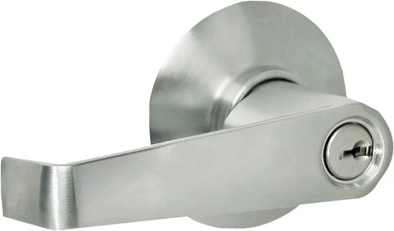Elan Store Room Lockset, Satin Chrome