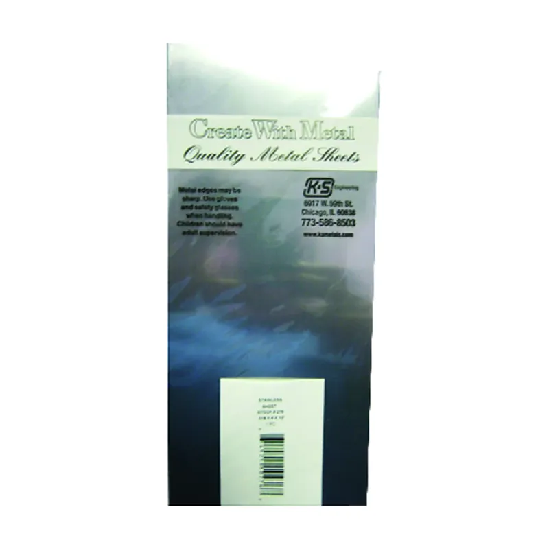 4 In. X 10 In. X 0.018 In. Stainless Steel Sheet Stock For Crafts