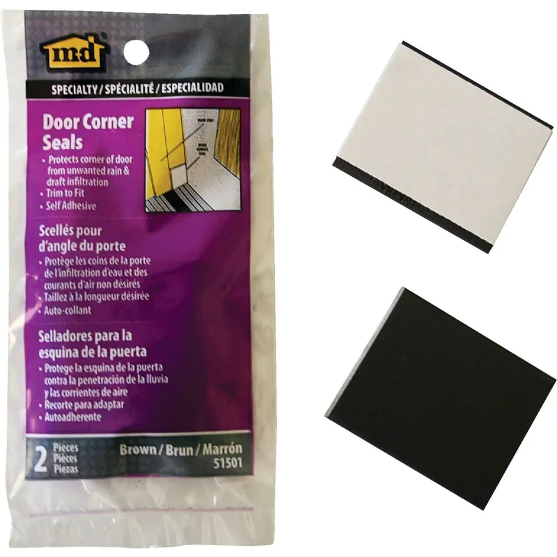 M-D Building Products Brown Foam/Vinyl Corner Weatherseals For Doors 2 In. L X 1.63 In.