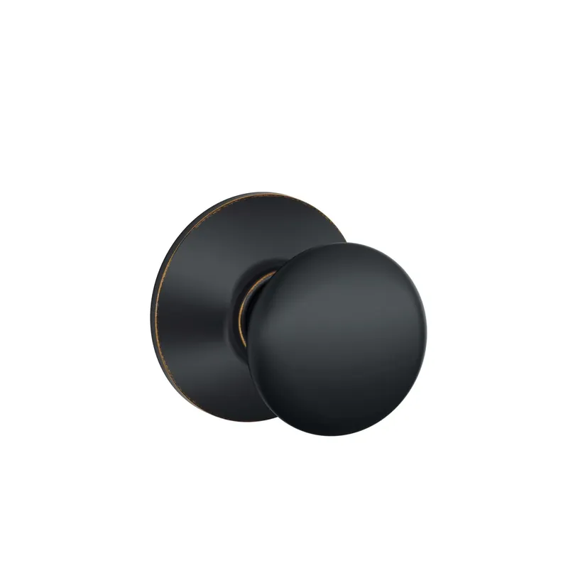 Passage Lockset, Plymouth Knob, Aged Bronze