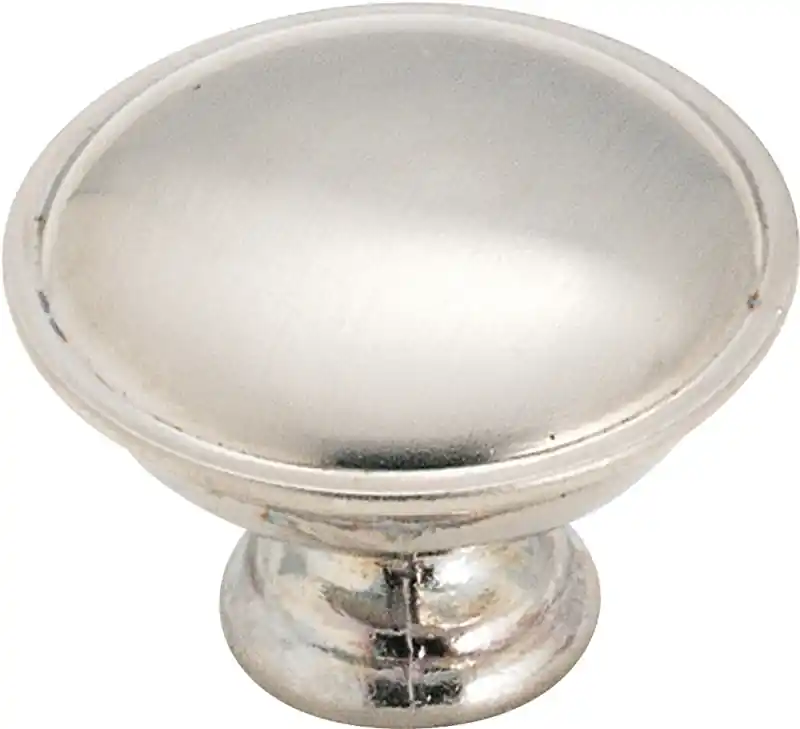 Amerock Allison Round Cabinet Knob 1-5/16 In. Dia. 15/16 In. Brushed Chrome 10 Pk