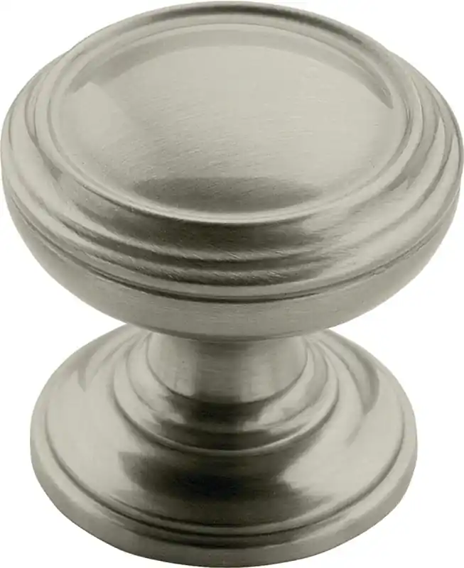 Amerock Revitalize Round Cabinet Knob 1-1/4 In. D 1-1/4 In. Satin Nickel 1 Pk