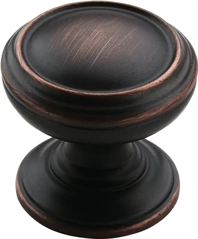 Amerock Revitalize Round Cabinet Knob 1-1/4 In. D 1-1/4 In. Oil Rubbed Bronze 1 Pk