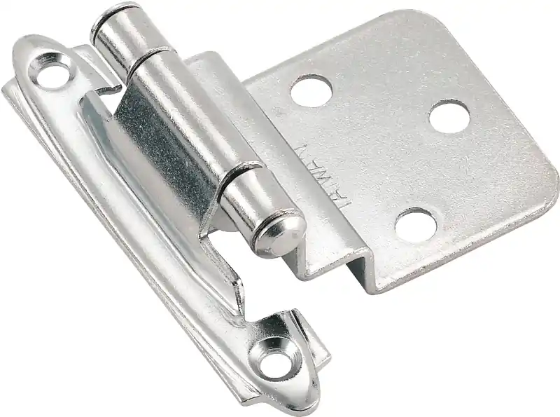 Amerock 2 In. W X 2-3/4 In. L Satin Nickel Silver Steel Self-Closing Hinge 10 Pk