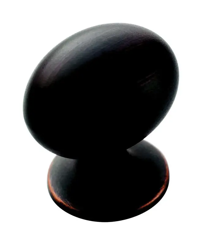 Amerock Allison Oval Cabinet Knob 1-3/8 In. D 1-3/8 In. Oil Rubbed Bronze 1 Pk