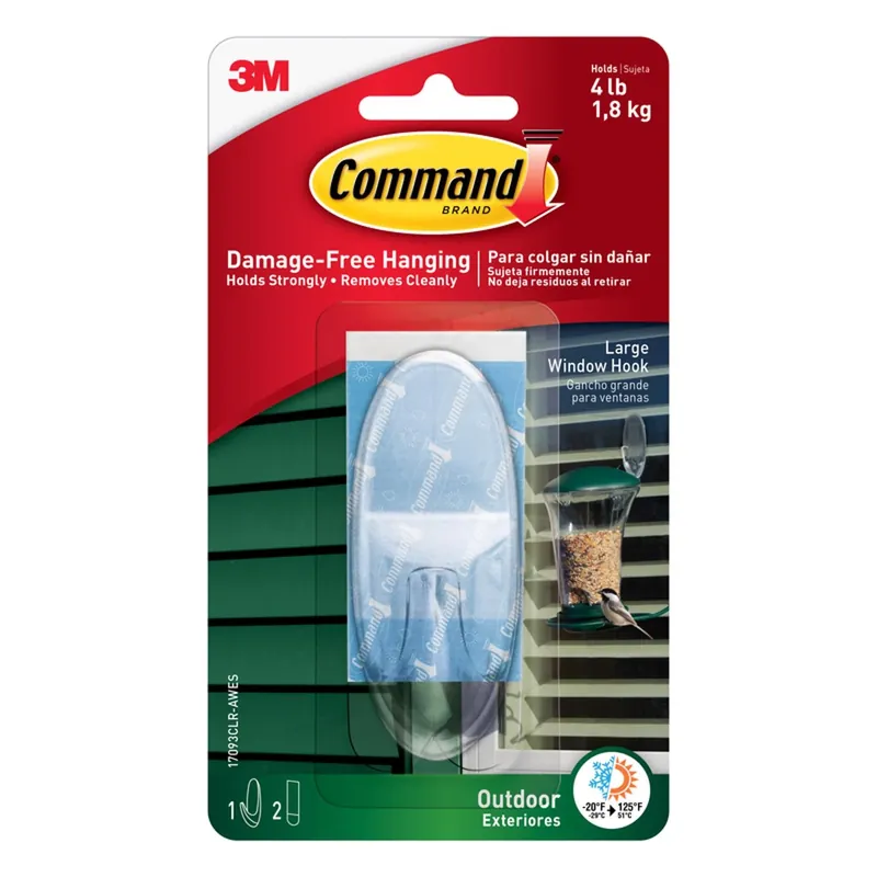 3M Command Large Plastic Hook 3.375 In. L 1 Pk
