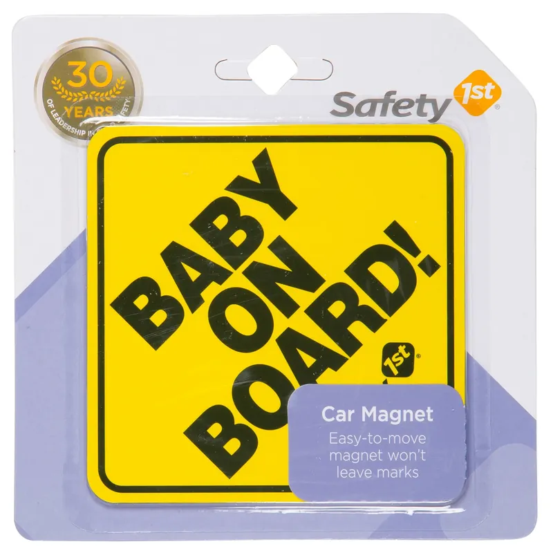 Safety 1st Yellow Plastic Baby On Board Magnet 1 Pk