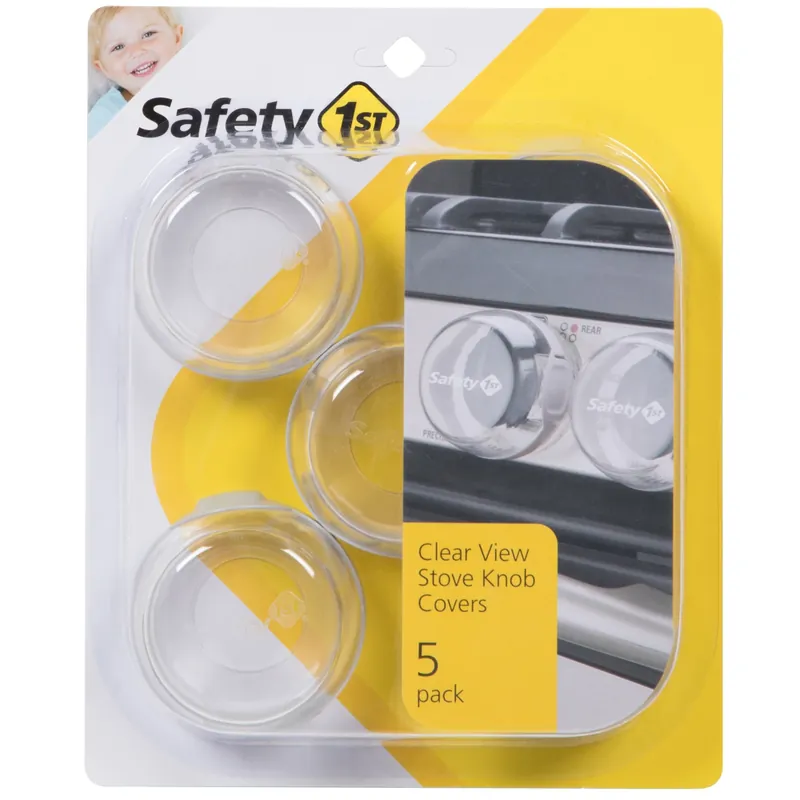 Safety 1st Clear Plastic Stove Knob Covers 5 Pk