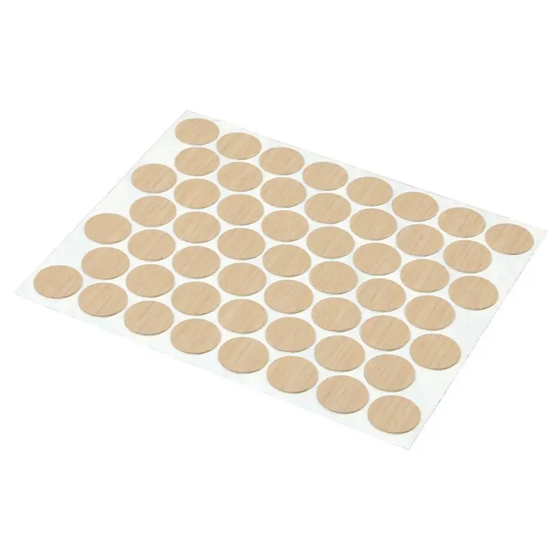 Prime-Line Round Plastic Screw Hole Cover 9/16 In. D 53 Pk Maple