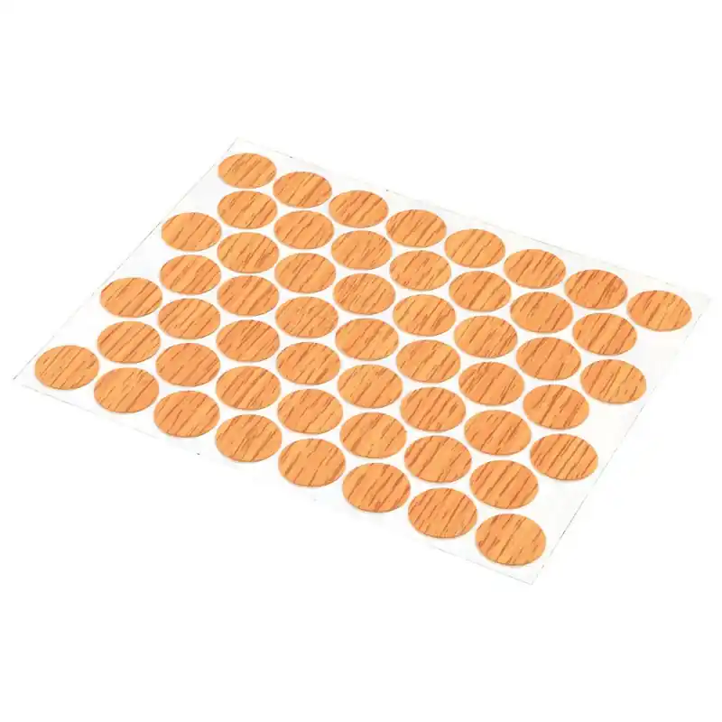 Prime-Line Round Plastic Screw Hole Cover 9/16 In. D 53 Pk Oak