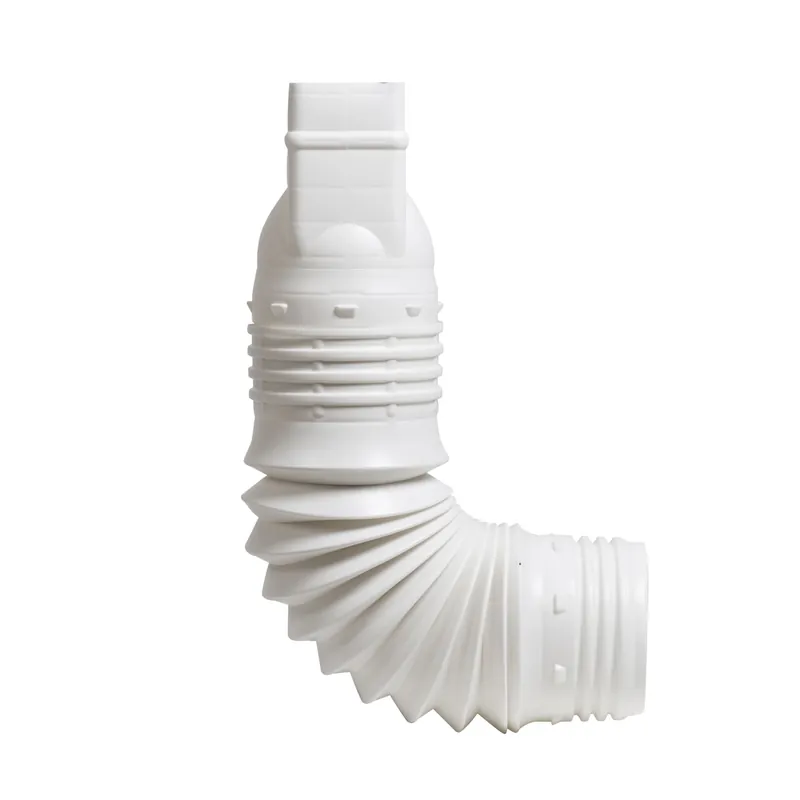 Flex-A-Spout Down Spout Adaptor, White, 3 X 4-In.