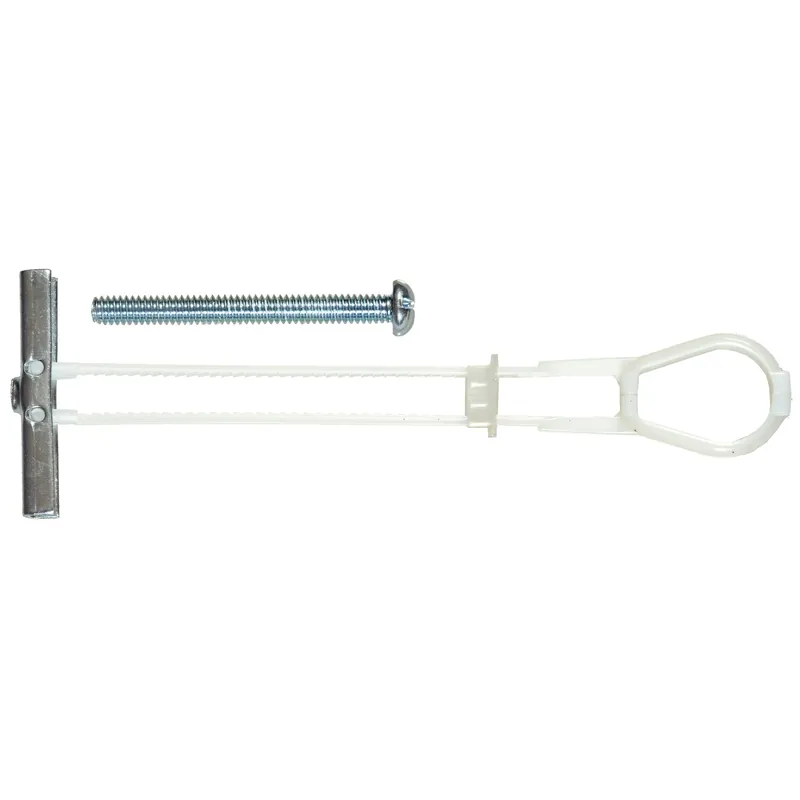 HILLMAN Rawl 1/4 In. D X 2-1/2 In. L Round Plastic RH Combo Strap Toggle 2 Pk