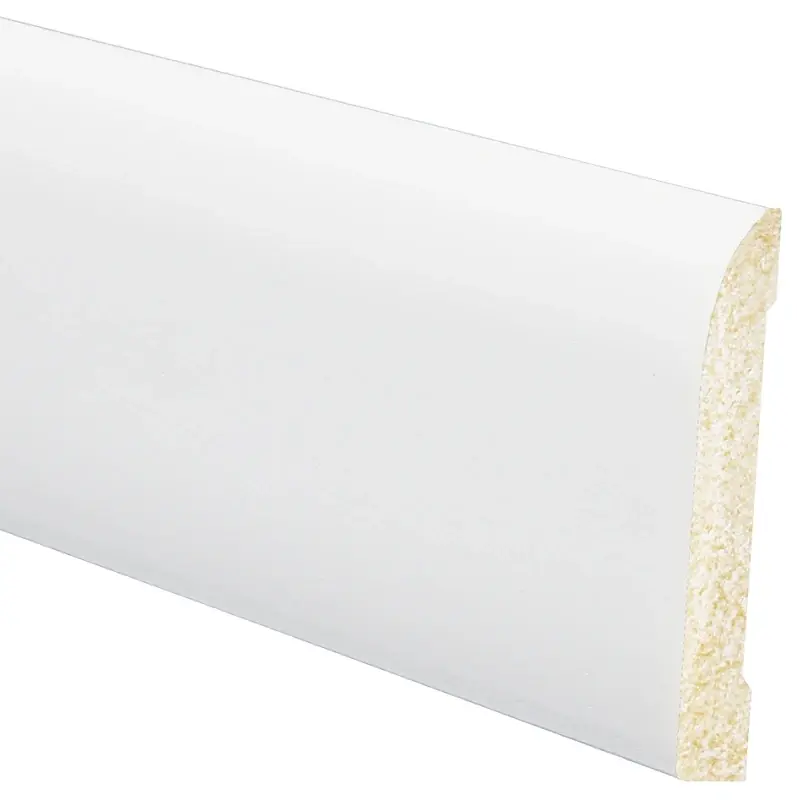 7/16 In. W X 3-3/16 In. H X 8 Ft. L Crystal White Polystyrene Ranch Base Molding