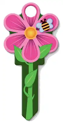 Lucky Line Key Shapes Flower House Key Blank Single For Schlage Multicolored