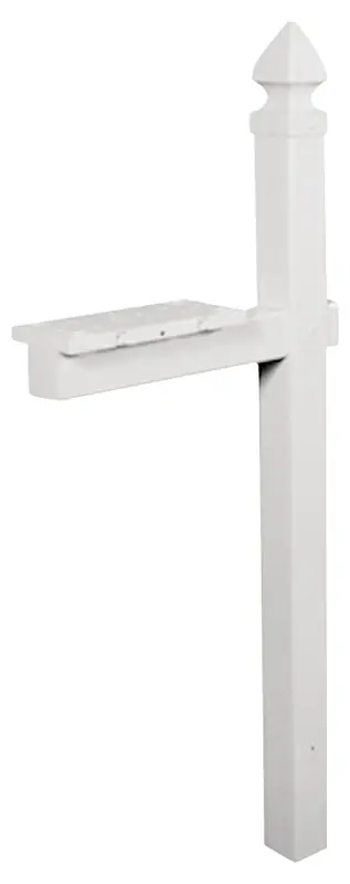 Whitley Post Cover, White Plastic, Post Not Included, 57-In.