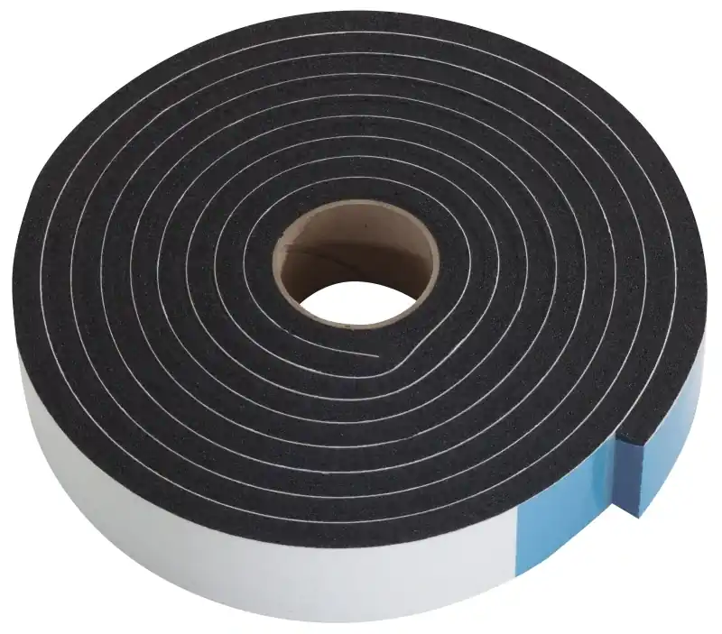 1/4 In. X 1 In. X 10 Ft. Black Sponge Weather Stripping Tape