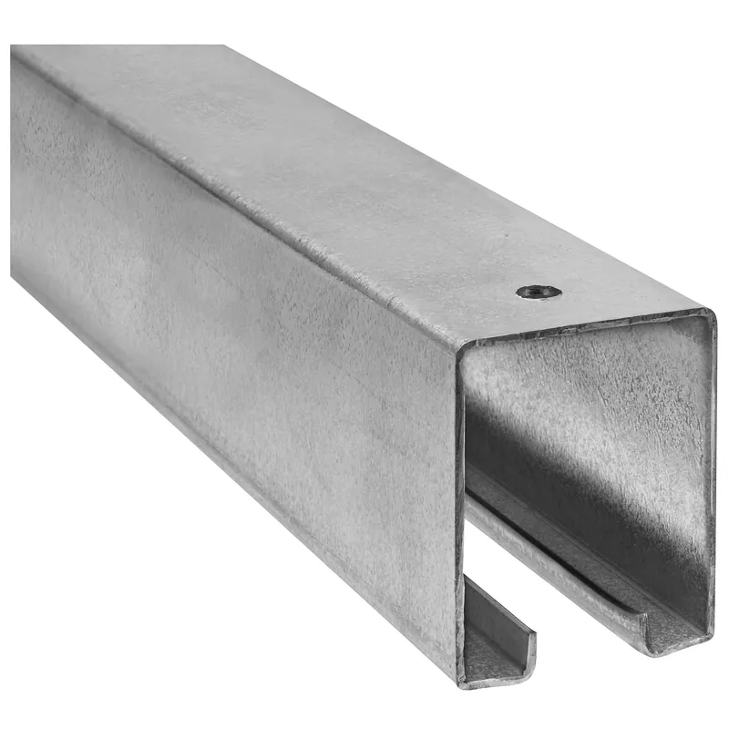 Trolley Rail For Sliding Barn Doors To 450-Lbs., Galvanized, 12 Ft.