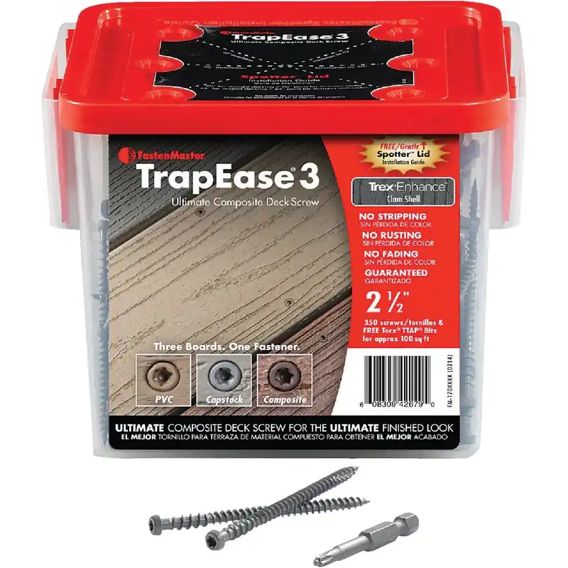 FastenMaster TrapEase 3 No. 10 X 2-1/2 In. L Beach Dune Torx Ttap Flat Head Composite Deck Screws 35