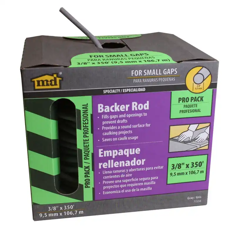 Gray Foam Caulk Backer Rod 350 Ft L X 3/8 In For Doors And Windows