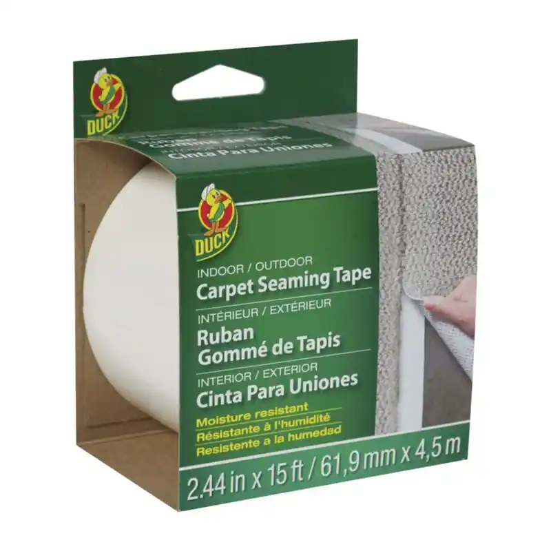Duck 2.44 In. X 15 Ft. White Indoor/outdoor Carpet Seaming Tape