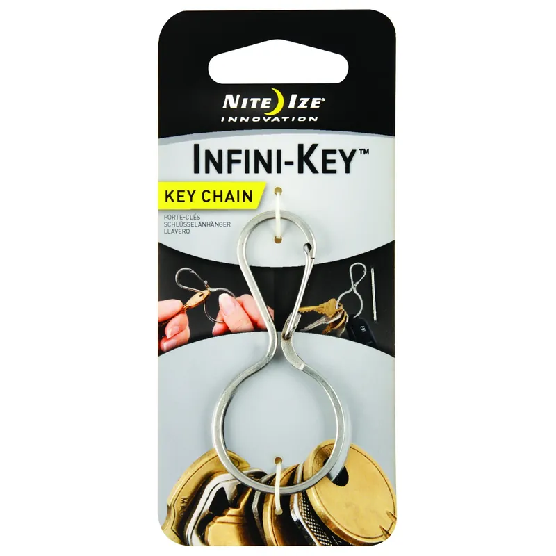 Infini-Key Clip Key Ring, Stainless Steel