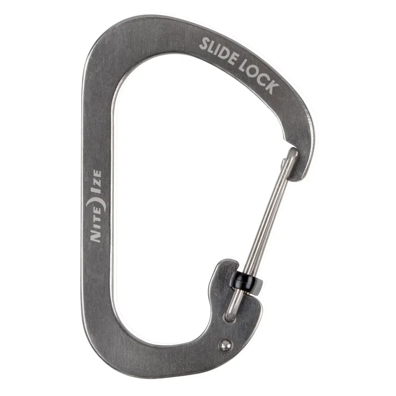 Slidelock 3.1 In. Diameter Stainless Steel Silver Carabiner Key Holder