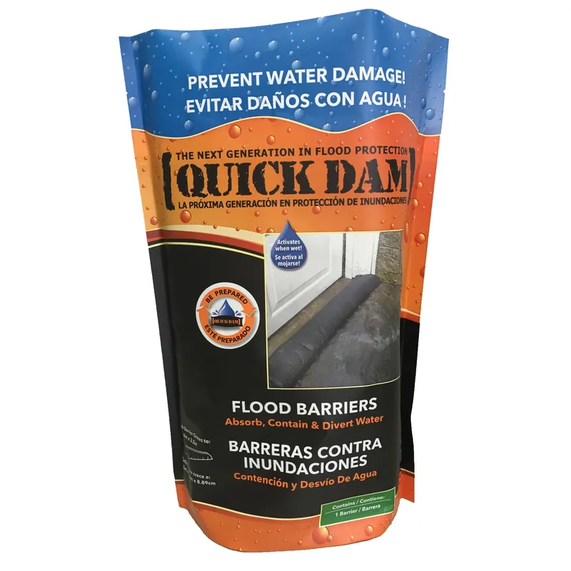 Quick Dam Flood Barrier 3.5 In. H X 6.5 In. W X 60 In. L Flood Barrier 1 Pk