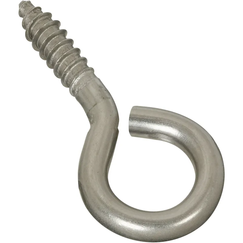 National Hardware 0.26 In. D X 2-5/8 In. L Brushed Stainless Steel Screw Eye 120 Lb. Cap. 1 Pk