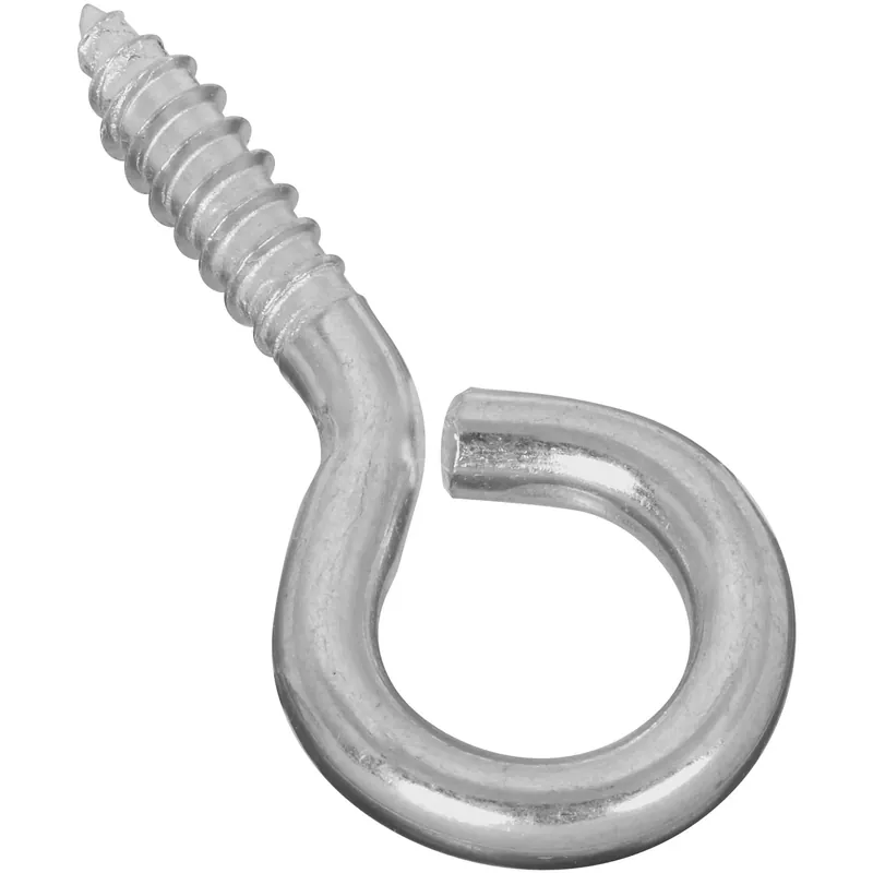 National Hardware 0.26 In. D X 2-5/8 In. L Zinc-Plated Steel Screw Eye 115 Lb. Cap. 2 Pk