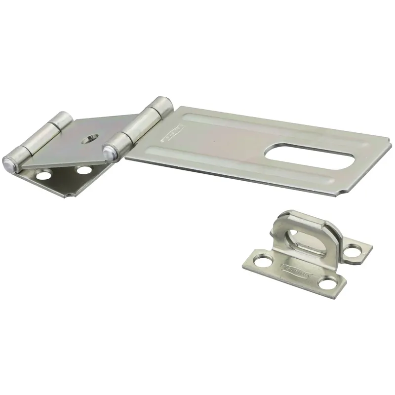 National Hardware Zinc-Plated Aluminum/Steel 4-1/2 In. L Double Hinge Safety Hasp 1 Pk