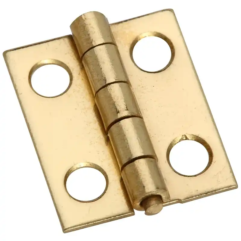 National Hardware 3/4 In. L Solid Brass Narrow Hinge 4 Pk
